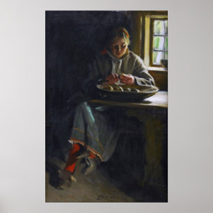 Póster Zorn - Pelando papas