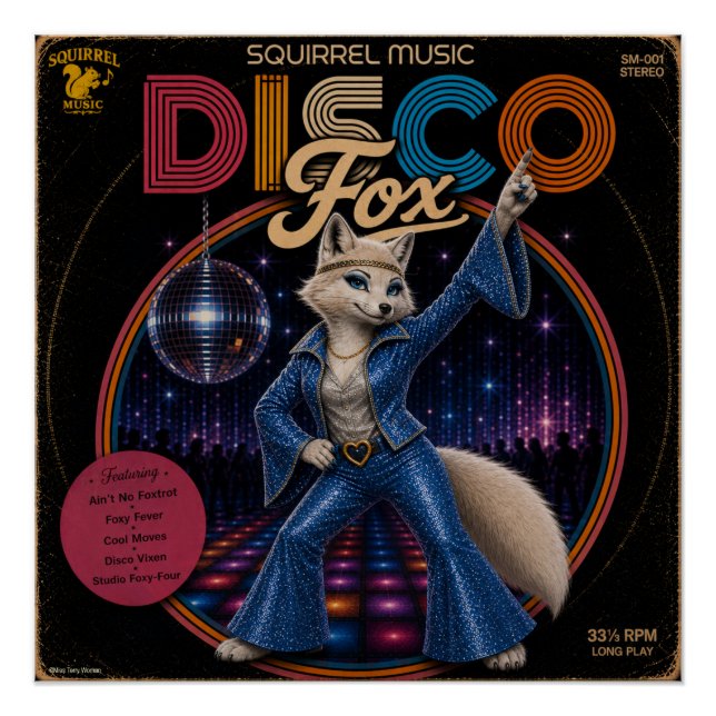 Póster Zorra Disco (Anverso)