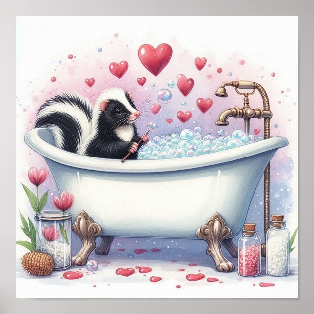 Póster Zorrillo de Baño de Burbujas (Frente)