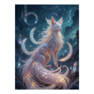 Póster Zorro celestial de nueve colas