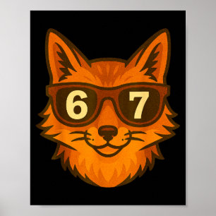 Póster Zorro Divertido Singles 67 Seis Siete Meme