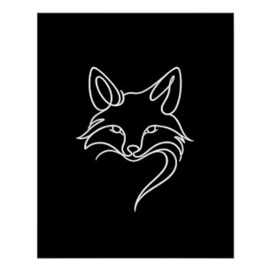 Póster Zorro Minimalista