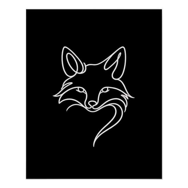 Póster Zorro Minimalista (Anverso)