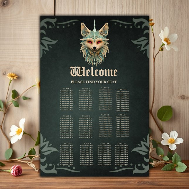 Póster Zorro místico con ojos rojos perforantes (Subido por el creador)