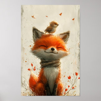 Póster Zorro Sonriente Impreso 