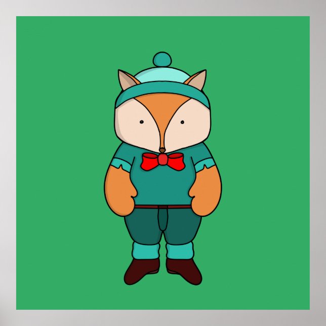 Póster Zorro verde lindo (Frente)