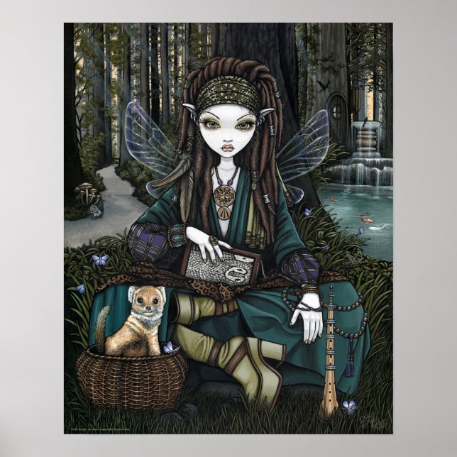 Póster Zoti Woodland Forest Fairy Awen Soothsayer Poster (Frente)