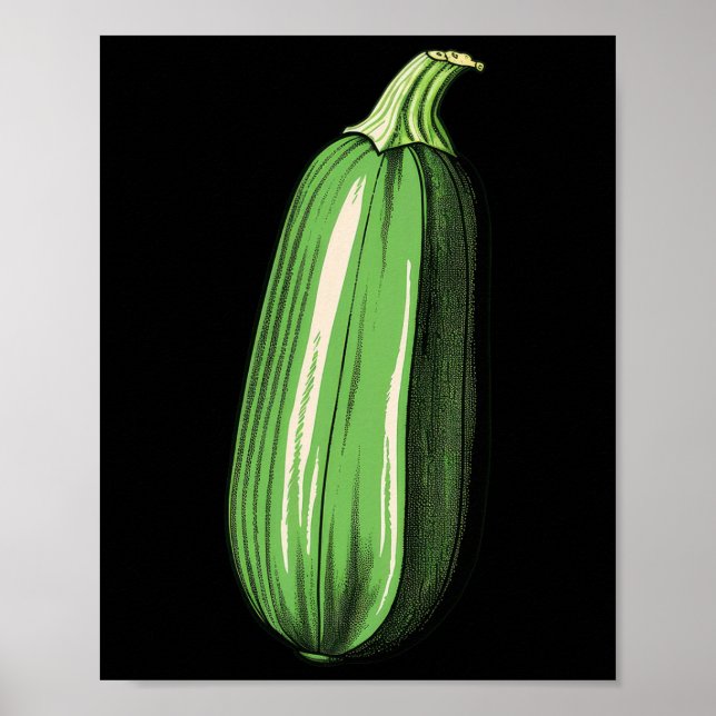 Póster Zucchini Lazy Easy Funny Matando Costum Halloween (Frente)