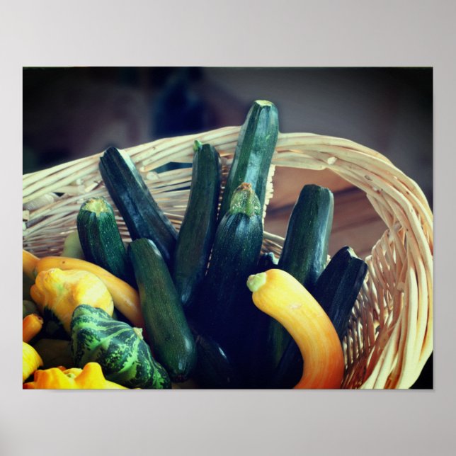 Póster Zucchini Verano Squash Gourdes Vegetales (Frente)