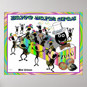 Póster Zulu parade at Mardi Gras