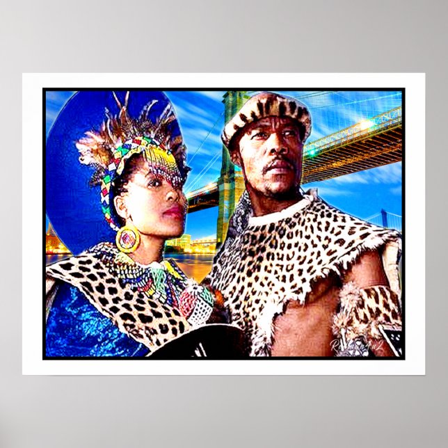 Póster Zulu Warrior y su Reina: (Frente)