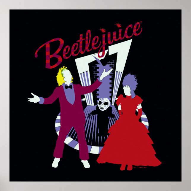 Póster Zumo de remolacha | Beetlejuice & Lydia Boda (Frente)