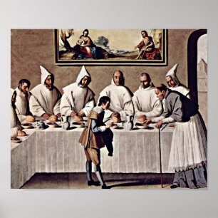 Póster Zurbaran de Francisco - St Hugo de Grenoble