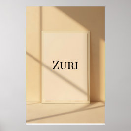 Póster Zuri Modern Name Wall Art – Minimalist Poster