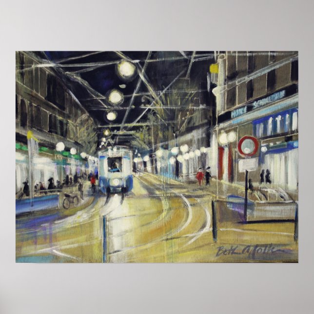 Póster Zurich Bahnhofstrasse (Frente)