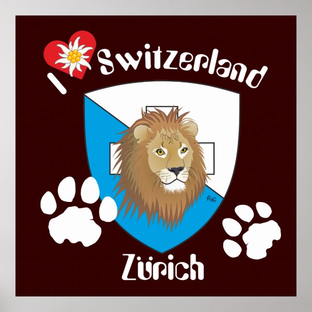 Póster Zürich Schweiz Suiza Poster (Frente)