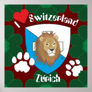 Póster Zürich Schweiz Suiza Poster