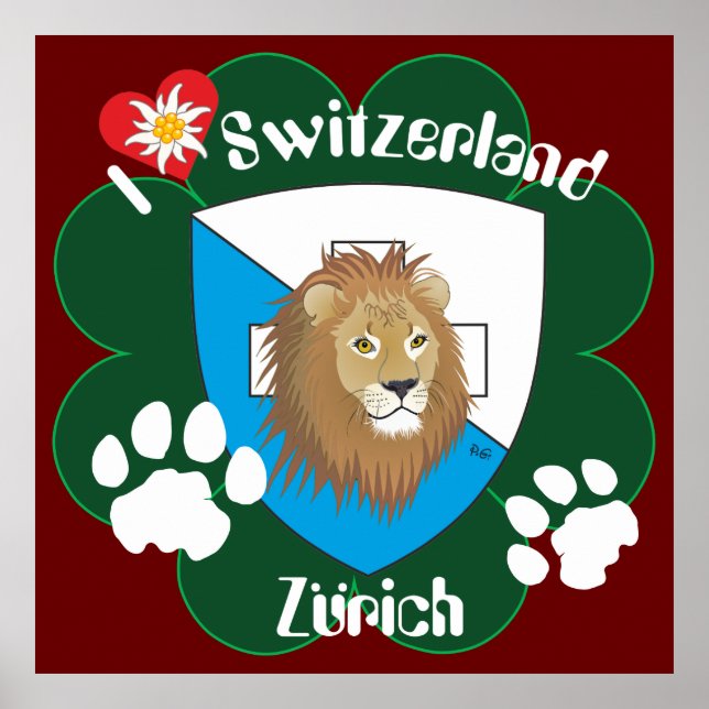 Póster Zürich Schweiz Suiza Poster (Frente)