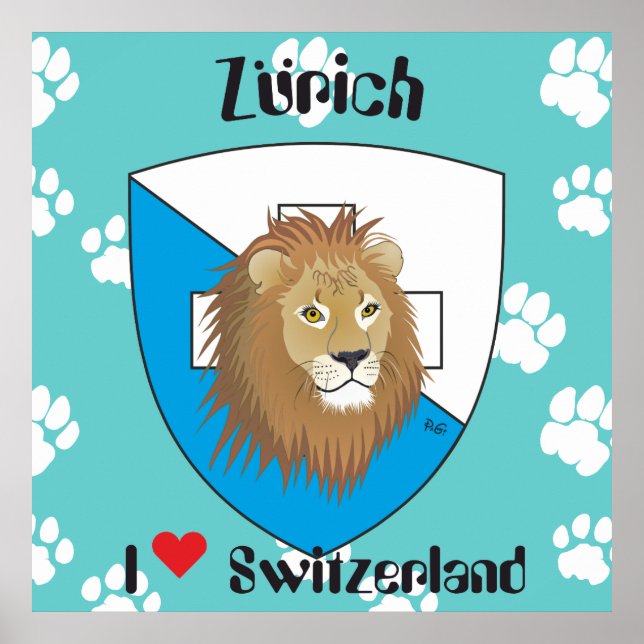 Póster Zürich Schweiz Suiza Poster (Frente)
