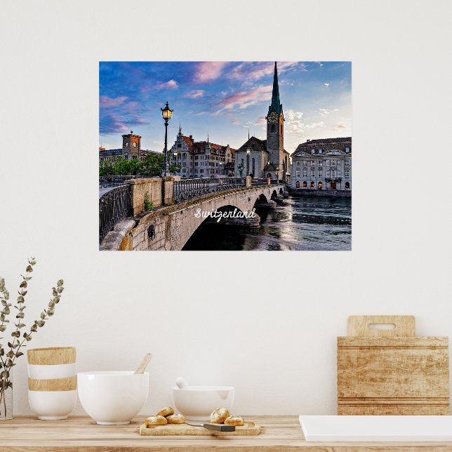 Póster Zúrich, Suiza (Cocina)