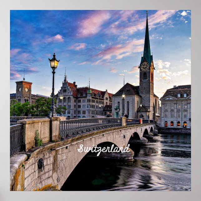 Póster Zúrich, Suiza (Frente)