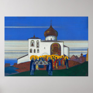 Póster Zvenigorod por Nicholas Roerich