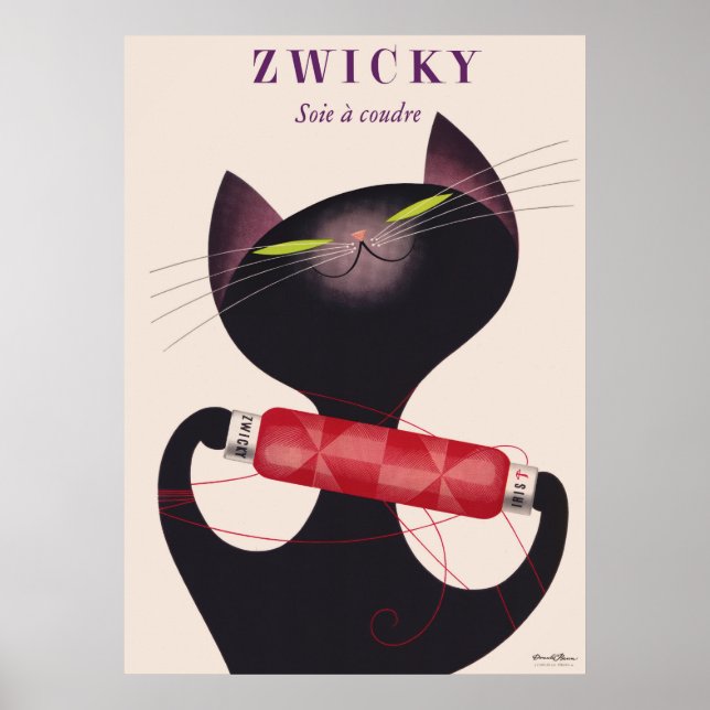 Póster Zwicky Cat Poster de Donald Brun (Frente)