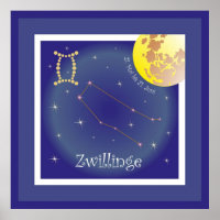 Zwillinge 21 Mai bis 21. Poster Juni