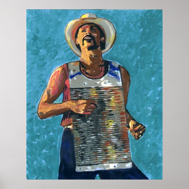 Póster Zydeco Joe Painting (Frente)