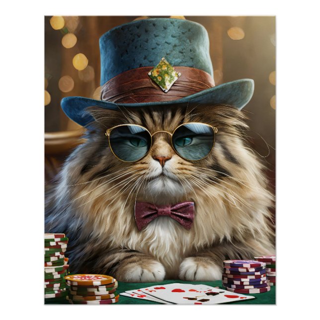 Póster ZZ Tophat, tarjetas para jugar al gato furtivo (Anverso)