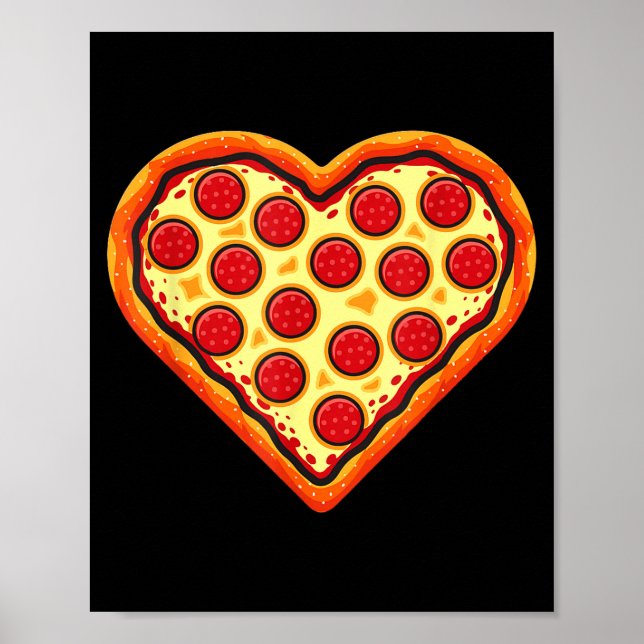 Póster Zza Heart Cute Valentines Day Funny Heart Shaped Z (Frente)