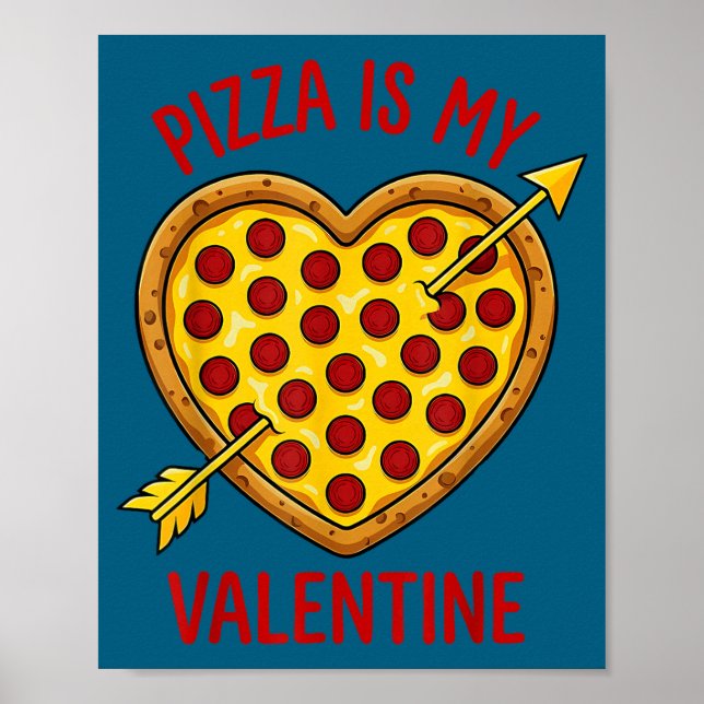 Póster Zza Is My Valentine Funny Valentines Day Boys Girl (Frente)