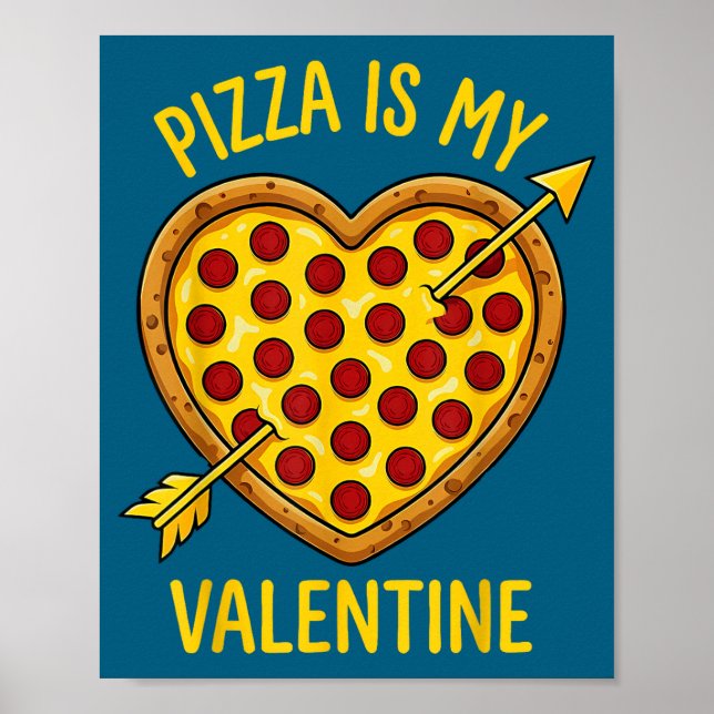 Póster Zza Is My Valentine Funny Valentines Day Boys Girl (Frente)