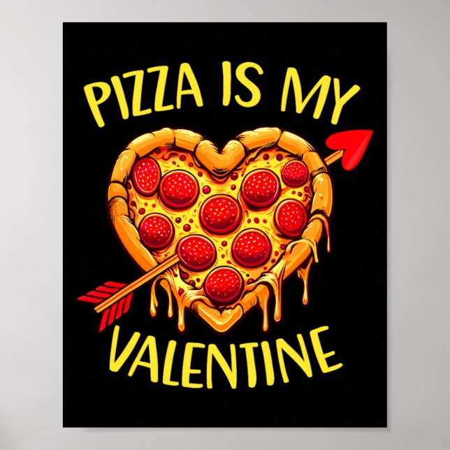 Póster Zza Is My Valentine Funny Valentines Day Boys Ki  (Frente)