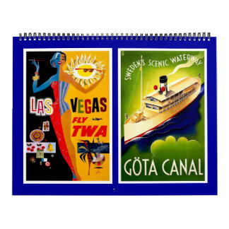 Posters 2 del viaje del vintage del calendario