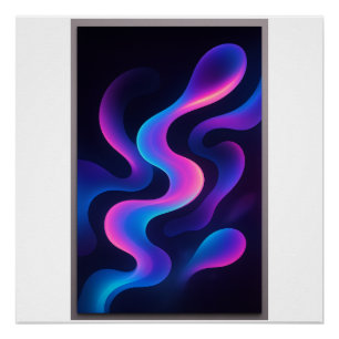 Pósters abstractos de sueños de neón Colorido mod
