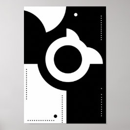 Pósters abstractos modernos en negro y blanco