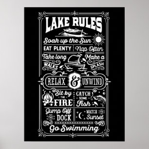 POSTERS AL AIRE LIBRE - Reglas del lago