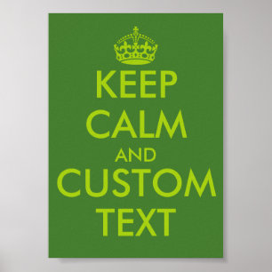 Posters Apple green KeepCalm   Texto personalizado