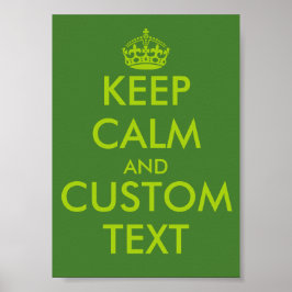 Posters Apple green KeepCalm | Texto personalizado