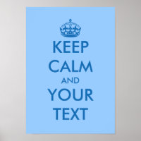 Posters Blue KeepCalm | plantilla de Personalizabl