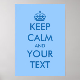 Posters Blue KeepCalm | plantilla de Personalizabl