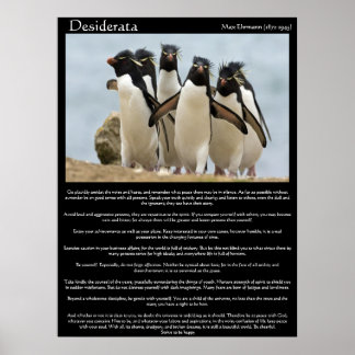 Posters caminantes de Desiderata Penguins
