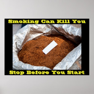posters contra el tabaco en gris