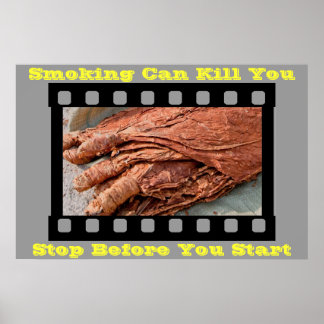 posters contra el tabaco en gris