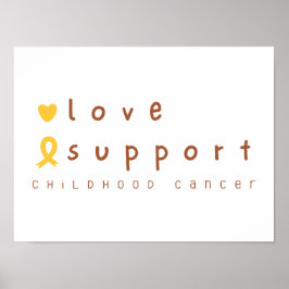 posters de apoyo al cáncer infantil