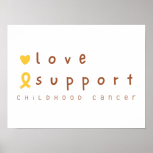 posters de apoyo al cáncer infantil