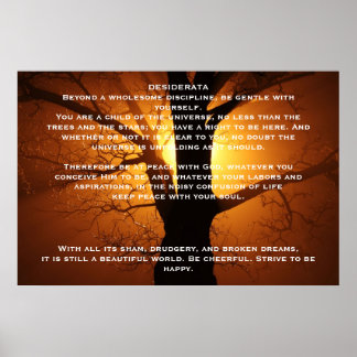 POSTERS de árboles silvestres de DESIDERATA