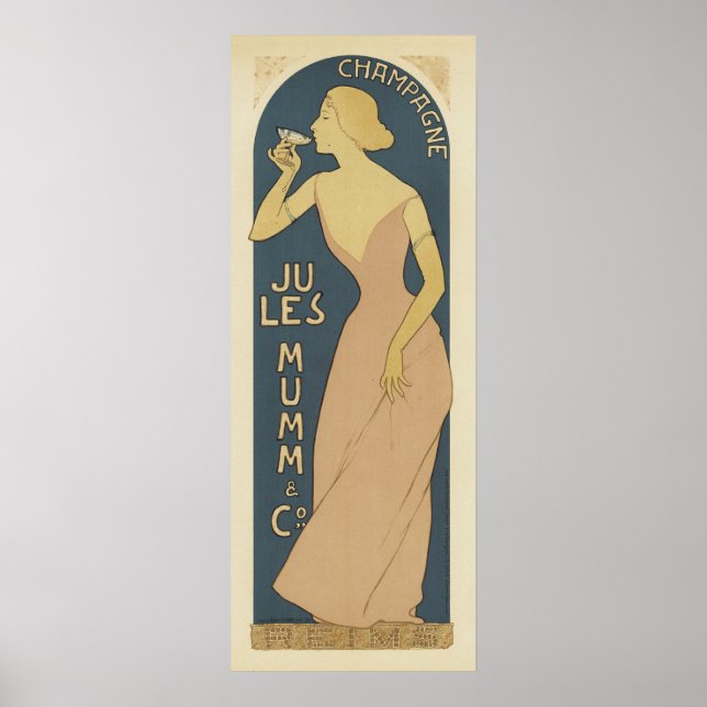 Posters de Art Nouveau de Champagne (Frente)