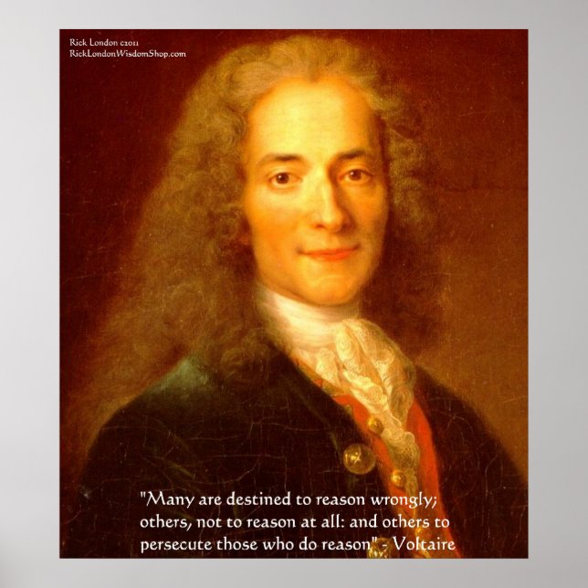 Pósters de Arte de Citas de Voltaire (Frente)